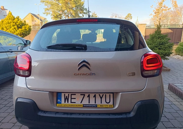 Citroen C3 cena 48000 przebieg: 97000, rok produkcji 2019 z Chełm małe 742